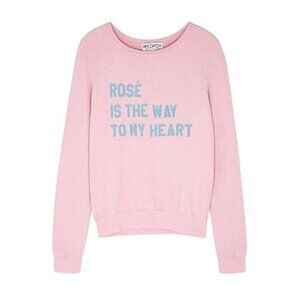 Wildfox Women's Rose Is The Way Baggy Beach‎ Sweater NWT